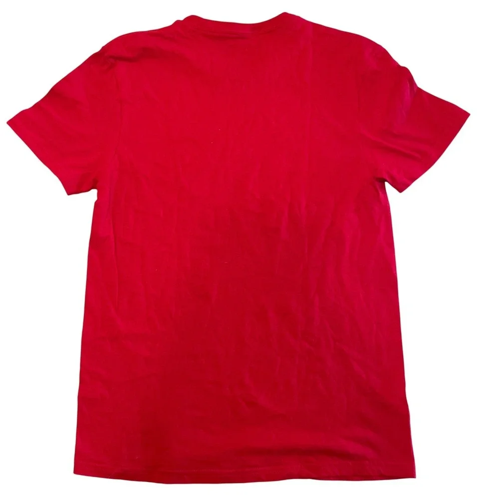Audi Graphic Crew Neck with subtle Logo, Red T-Shirt Small, Short Sleeve, Cotton